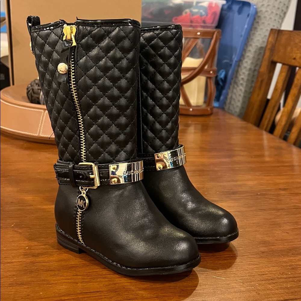 Michael Kors Kendra black Boots Shoes new Toddlers Girls Size 5